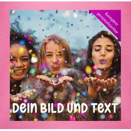 Geschenk mit Namen personalisiert by Shirtracer - Baby Bodysuit Boy Girl - Photo Own Picture - Photo Gift, 4 Pink