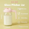 2 Pack 32oz Glass Pitcher with Lid & V-shaped Pour
