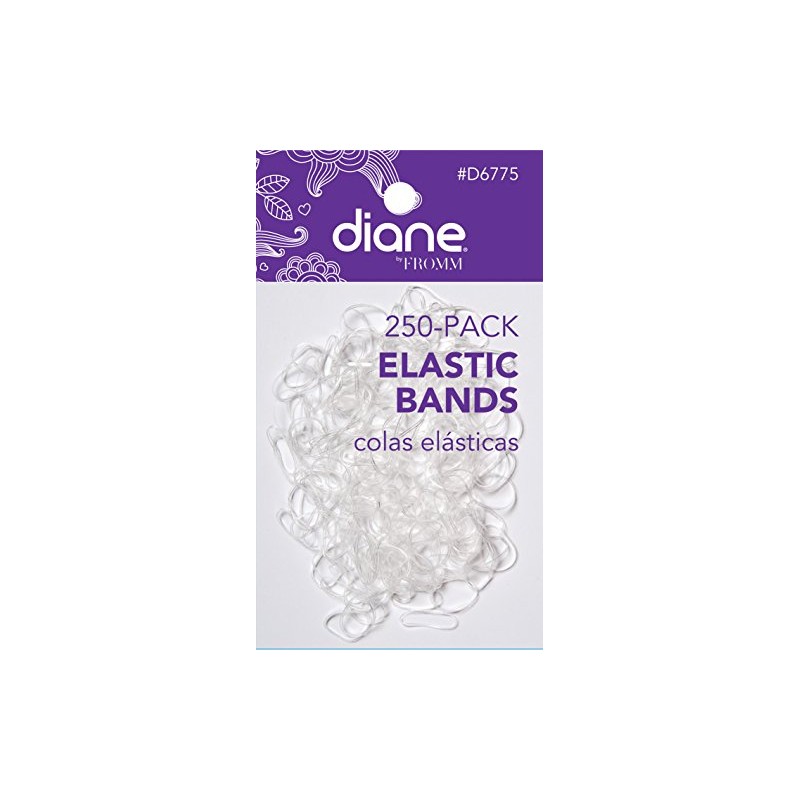 Diane D6775 Clear Elastic Bands for Hair Styling, Braids -