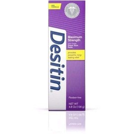 Desitin - Crema para Pañales, Fuerza Máxima de 136 g, Alivia y Ayuda en la Curación de Lesiones Cutáneas Menores