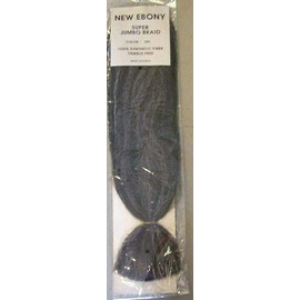 2 Pack New Super Jumbo Braid Extensions Black/Gray Color (2)