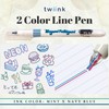 SUN-STAR 呪術廻戦 伏黒恵 二色ラインペン トワイインク 水性ペイントペン (ミント×ネイビー)