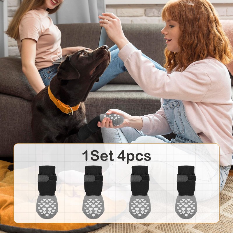MBTWZ Non-Slip Dog Socks Prevent Licking Paws,Grippy Socks for Senior