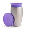 Munchkin Miracle Stainless Steel 360 Sippy Cup, 10 Oz, Purple
