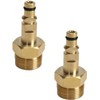 2 Pcs Gold M22 Adapter High Pressure Washer Hose Adapter