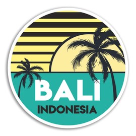 2 x 10cm Bali Vinyl Stickers - Indonesia Travel Sticker Laptop Luggage #18014 (10cm Wide)