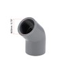 sourcing map PVC Pipe Fitting 45 Degree Elbow Gray 20mm