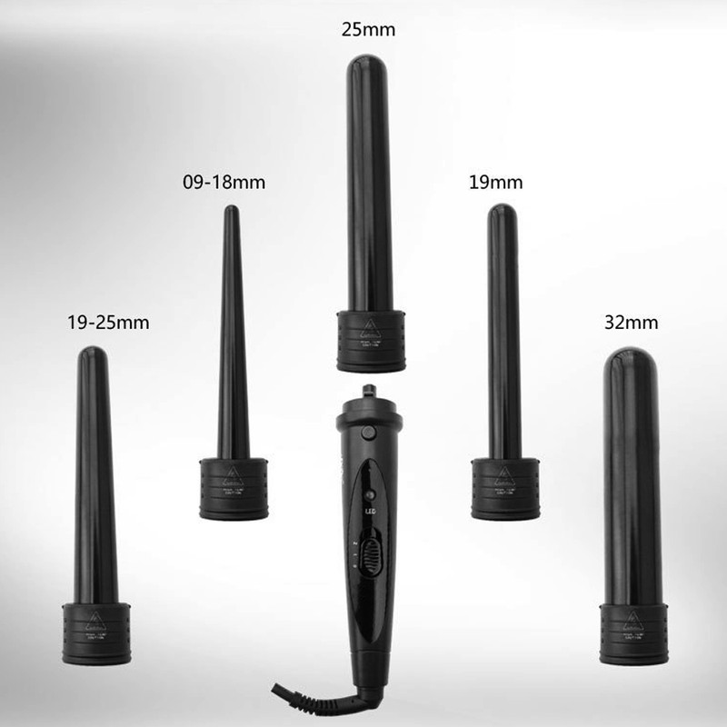 5‑In‑1 Curling Iron LED Adjustable Temperature Hair Styling Curling Iron