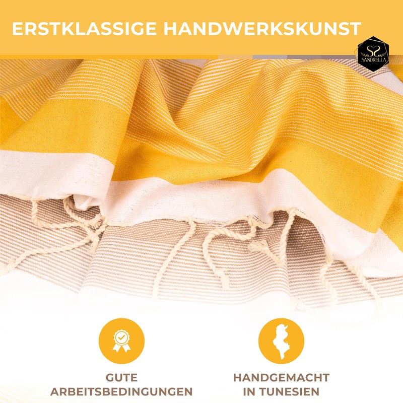 Sandrella | Hammam Towel | Recycled Cotton | Sauna, Beach,