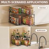 Bunoxea Pull Out Spice Rack 2 Pack,Slide Out Cabinet Spice
