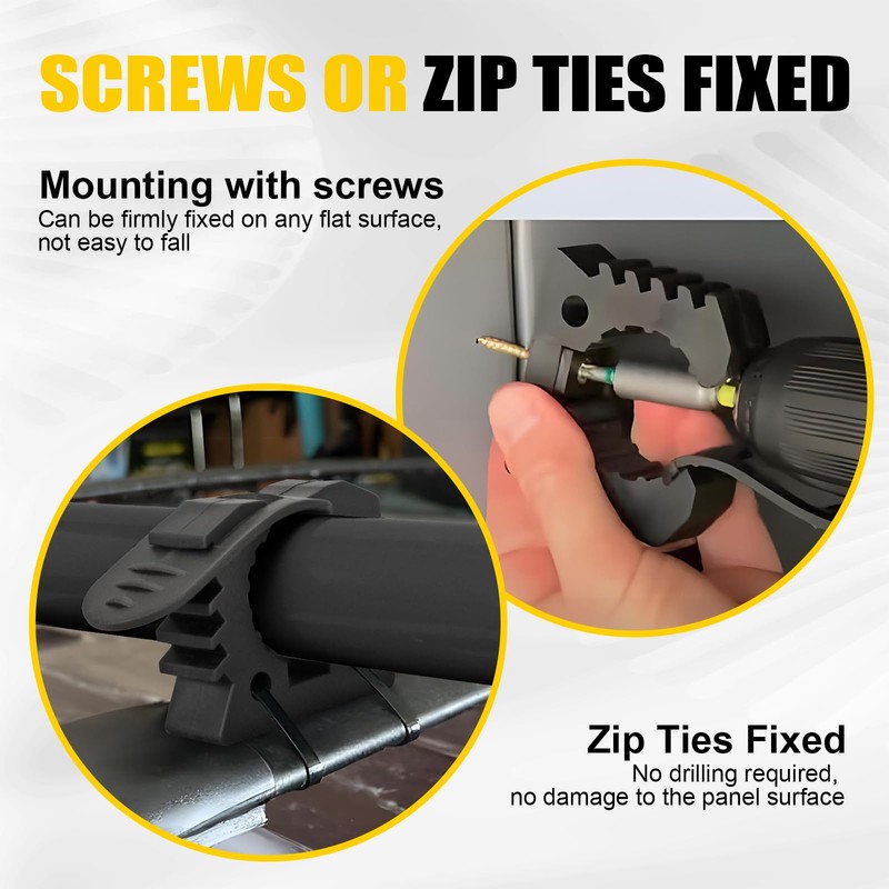 GLOBLED Quick Release Rubber Clamp Mount Fits 1-1/7'' to 1-3/7''