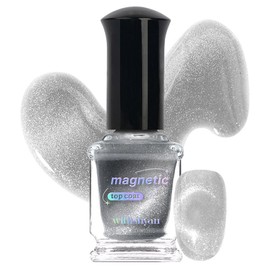 With Shan Custom Magnetic Nail Top Coat, mixed colors, 9ml, 1 piece / 위드샨 커스텀 마그네틱 네일탑코트, 혼합색상, 9ml, 1개