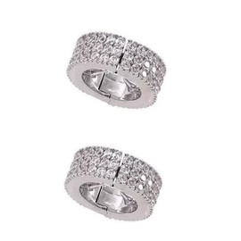 Aoxmas 1PCS/2PCS/4PCS Mini Rhinestone Hair Clips Cute Crystal Hair Clips Silver Hair Pins Small Decorative Hair Clips Wedding Hair Barrettes Bridal Hair Accessories for Girls Women (2PCS)