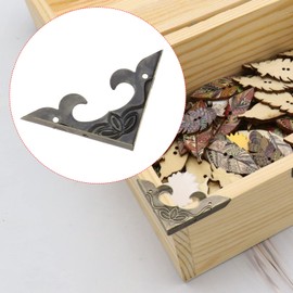 40PCS Wooden Box Corner Protector Vintage Corner Guard Metal Edge Cover Furniture Table Edge Decoration for Jewelry Box Storage Box Antique Bronze & Gold