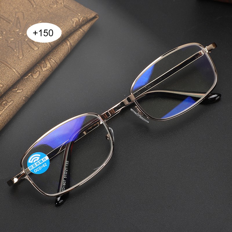 Folding Presbyopic Glasses Blue Light Blocking Anti Fatigue Reading Glasses