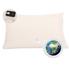 VigorVortex Grounding Pillowcase Improve Sleep Conductive Earthing Pillowcase 90% Cotton and 10% Silver Fiber Queen Size (51x76cm) Beige
