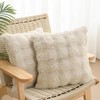 Throw Pillow Covers Pack of 2 Thick Soft Fluffy Plush
