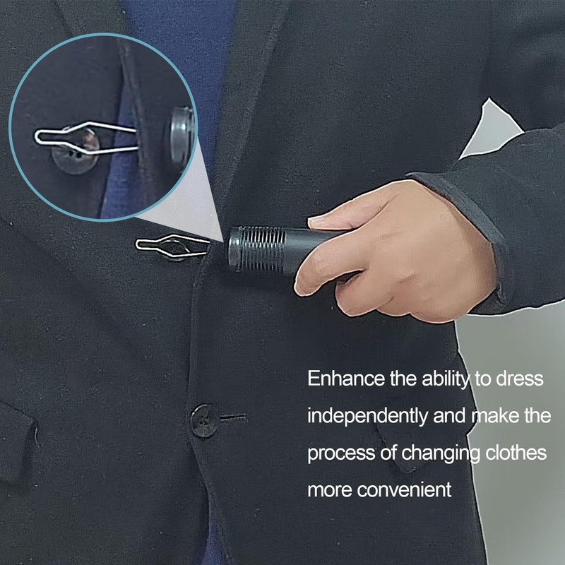 Button Hook and Zipper Pul Helper, One Hand Buttons aids