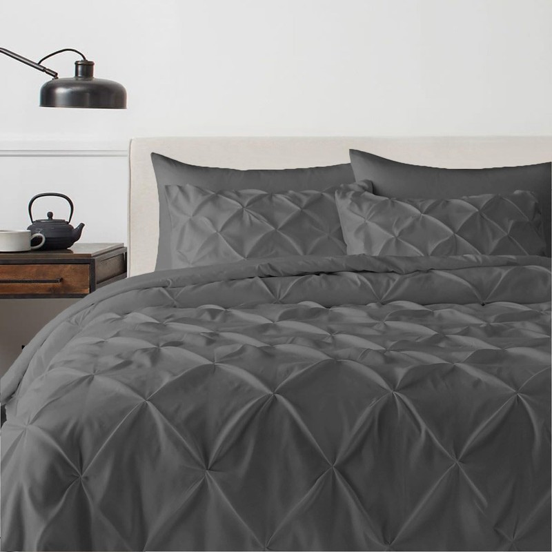 MH Home Pintuck Single Duvet Cover Set - 200 Thread