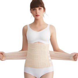 Lit-Pack Belly Abdomen Pelvis Postpartum Belt Body Recovery Belly Slim After Childbirth Belt Girdle Belly Binder (white, Large)