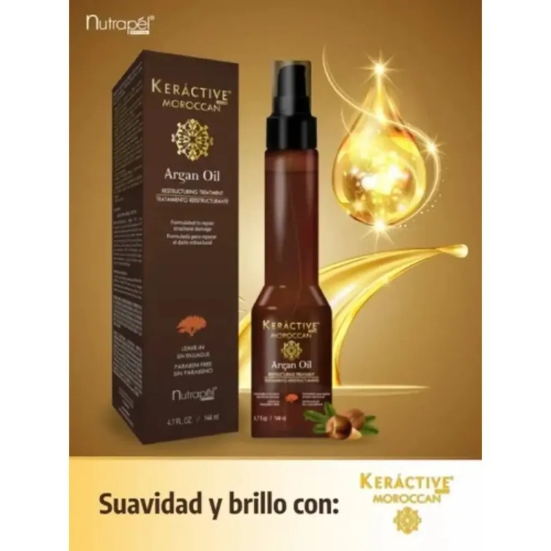 2 Pzas Nutrapel Keráctive Moroccan Argan Oil Serum 144ml