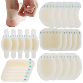 25 Stück Blasenpflaster Ferse Hydrokolloid Pflaster set-Verband transparenter Stärke Schutz für Ferse und Zehen Variety Pack