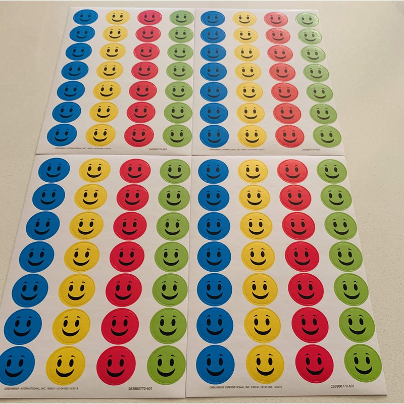 Zany Treasures Happy Face Stickers