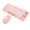 Wireless Keyboard Mouse Set Stylish Slim Round Keycaps Mute Ergonomic