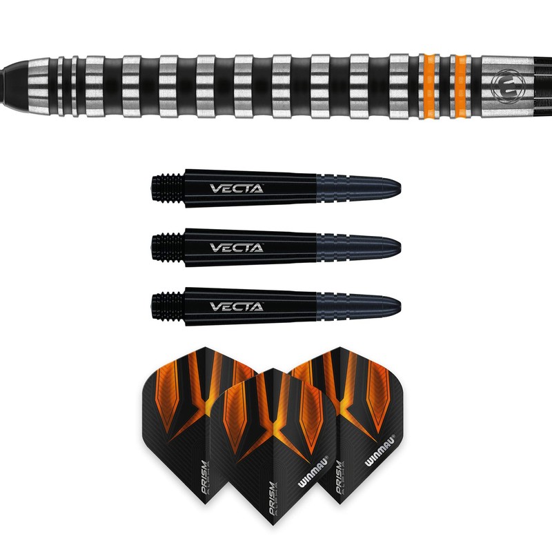 WINMAU Fury 18 Gram Tungsten Softip Darts Set with Prism