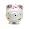 Child to Cherish Ceramic Piggy Bank for Girls, Posies and