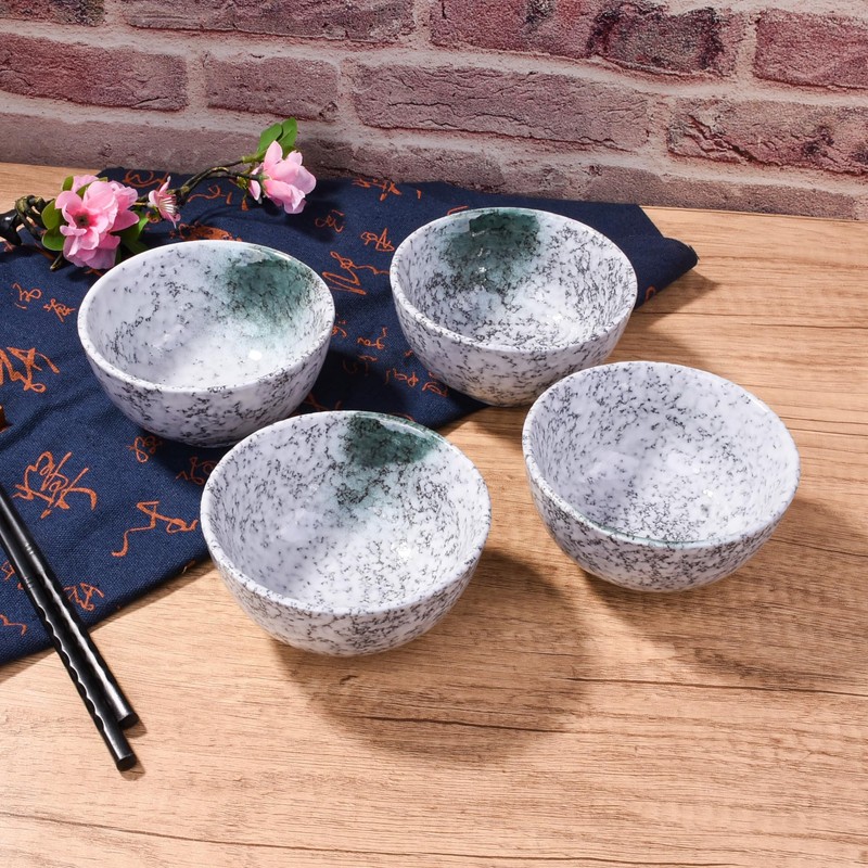 Cerficer Japanese Rice Bowl Set of 4 Porcelain Sushi Bowls