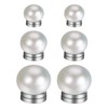 Flongo Magnetic Pearl Earrings for Women: Fake Plug Without Pierced