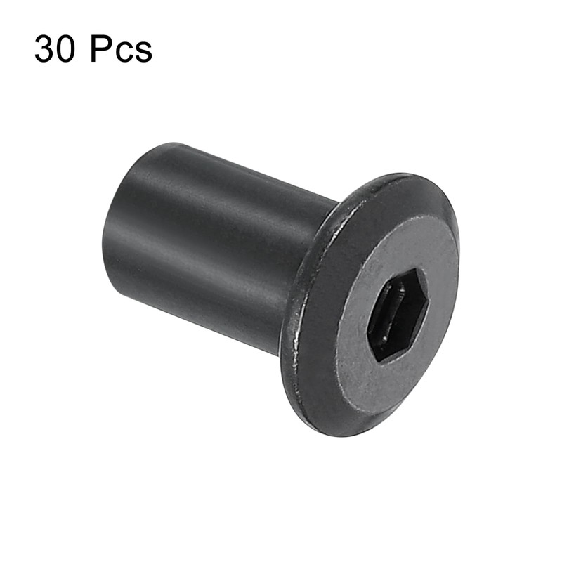sourcing map M6x12mm Hex Socket Head Insert Nut Screw Post