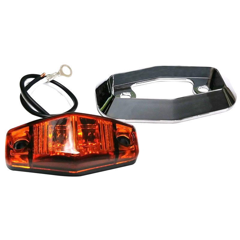 Optronics MCL13ATRS Mini Sealed 2-LED Marker/Clearance Light with Chrome Bezel