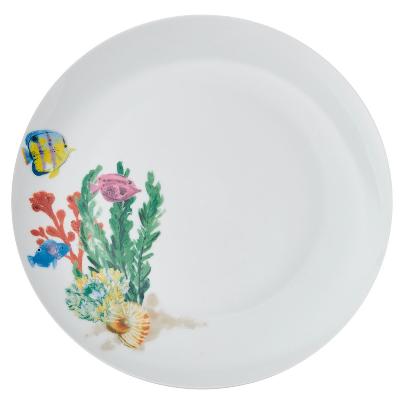 Studio Nova Coastal Ocean Underwater Life 12 Piece Dinnerware Plate