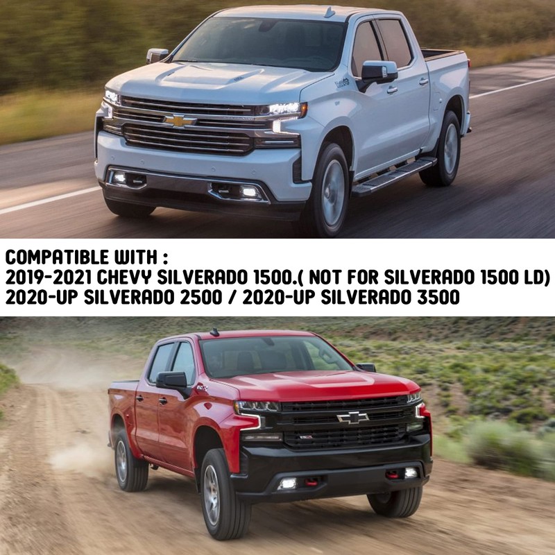 DRFG LED Fog Light with DRL Compatible for Chevy Silverado