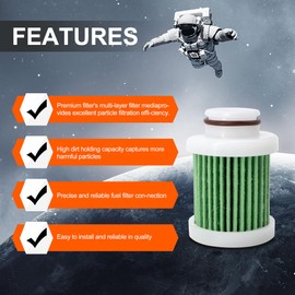6D8-WS24A-00-00 Primary Fuel Filter Element Compatible with Yamaha Marine Outboard 30hp-115hp F40A F50/T50 F60/T60 F70 F90 F115 2006 & Later Replacement for 18-79799 (2PCS)
