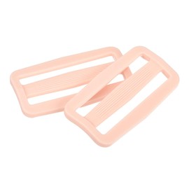 uxcell 25Pcs Plastic Slide Buckle, 1 1/2" Tri-Glides Slides, Adjustable Webbing Buckles Fasteners for Backpack Purse Belt Webbing Strap, Pink