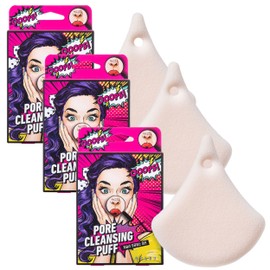 GSLEY PORE CLEANG PUFF 3-Piece Cleansing Puff Set of 3 Pore Cleansing Makeup Remover Wipes Wipe Clean Face Sponge Facial Sponge Makeup Remover Cleansing Pad Reusable Cleansing Puff Sponge Skin Care