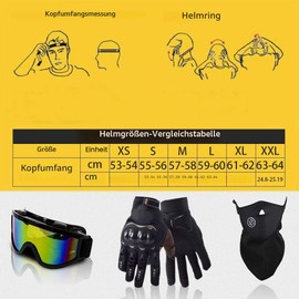 Motorcycle Dirt Bike Helmet Full Face Motocross Helmets Professional Motocross Helmet Kids and Adults Off Road Motorcycle Helmet with Goggles Gloves Face Protection (S)