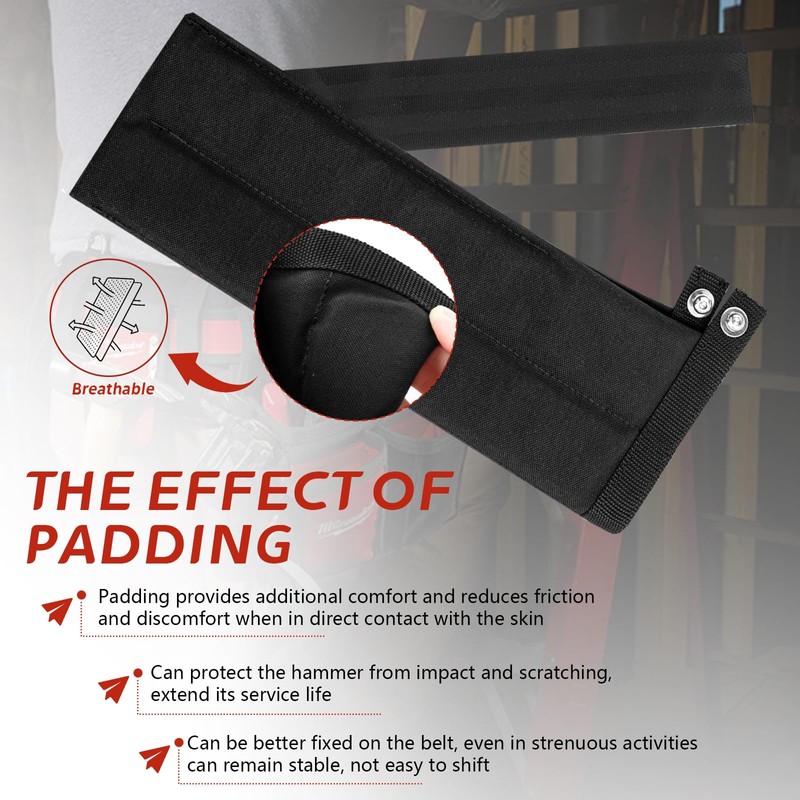 Padded Hammer Holster Replaces Diamondback Tools Belt Holder, Hammer Sleeve