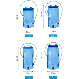 AONIJIE 1L/1.5L/2L/3L Hydration Bladder Water Reservoir Bag BPA Free for Hiking Biking Climbing Hunting Running (1.5L)