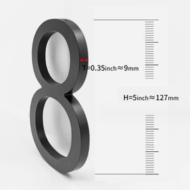 HKFENG Floating House Number Plaques 5 inch,Door Numbers Screw On,House Numbers Plates for Outside,Modern Door Numbers Signage Zinc Alloy Black