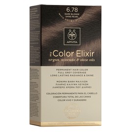 Apivita My Color Elixir No 6.78 Dark Blonde Sand Pearl (Hair Color Cream 50ml & Color Developer 75ml & Post Color Hair Cond 2x15ml)