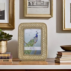 Desklens 4x6 Gold Boho Vintage Picture Frame, Victorian Antique Picture Frames, Retro Ornate Photo Frames for Tabletop Wall Hanging, Gifts Idea (Gold 4X6)