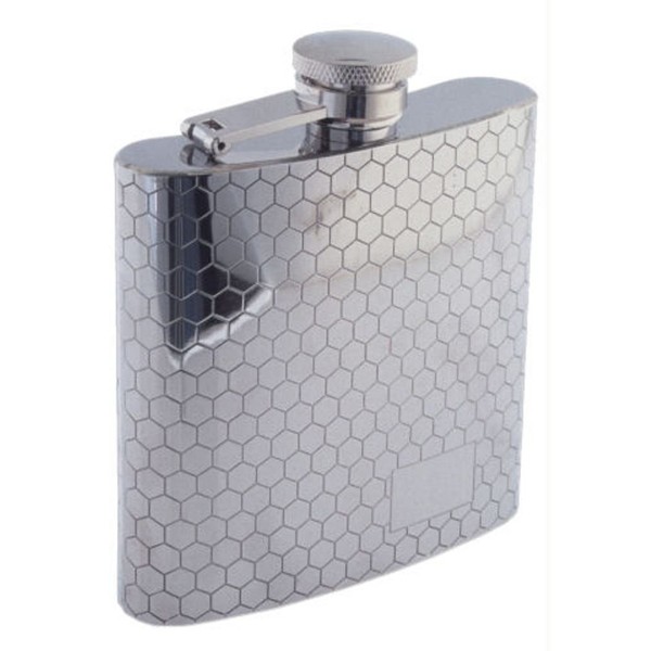Colonel Conk Model 1007 Rimless Flask with Honeycomb Pattern, 6 oz