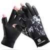 LJCUTE Fingerless Fishing Gloves for Men & Women, Winter Windproof
