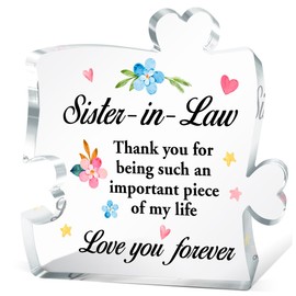Sister In Law Gifts,Gifts For Sister In Law,Thank You for Being Such An Important Piece Of My Life Sister In Law Sign Acrylic Puzzle Plaque Gifts for Sister In Law A658