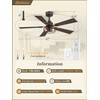 Fanbulous 1 Pack Farmhouse 42 Inch Ceiling Fans with Lights,