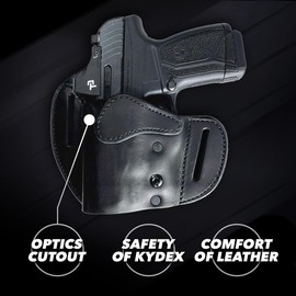 Urban Carry LockLeather OWB RMR/RDS Holster for Beretta 92 FS - Secure & Comfor t Hybrid Leather/Polymer Design for 4.9-inch Barrel
